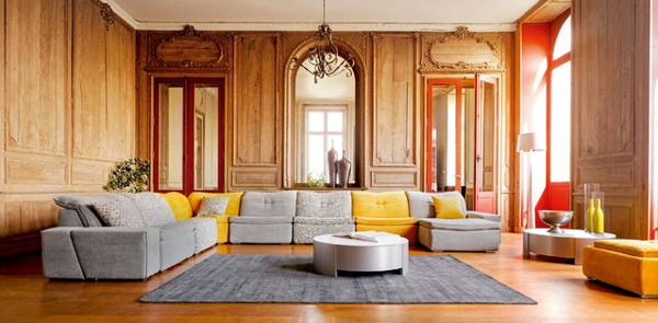 Kết hợp màu sắc sofa và phòng khách